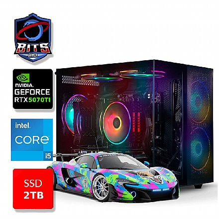 PC Gamer Bits 2026 - Intel i5 14400F, 64GB, SSD 2TB NVMe, Vídeo GeForce RTX 5070TI 16GB - Windows 11 Professional