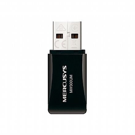 USB Adaptador Wi-Fi Mercusys N300 - Mini - 300Mbps - MW300UM