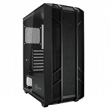 Gabinete Gamer Kalkan Alfern - Vidro Temperado - Frontal em Mesh - ATX - Preto - KLK00034