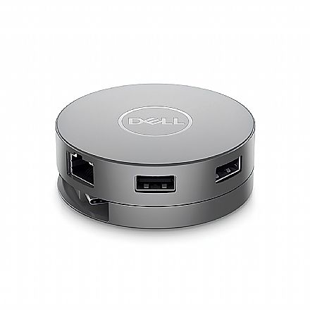 Adaptador Conversor USB-C para HDMI 4K - 2 Portas USB 3.2 - Rede Gigabit RJ45 - DisplayPort / VGA - Leitor de Cartão - Dell DA310