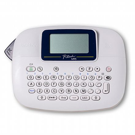 Rotulador Eletrônico Brother PT-M95WT - Tela LCD - para Fitas de 9 a 12mm Laminadas - Branco