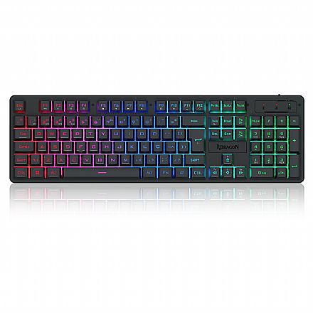 Teclado Gamer sem Fio Redragon Netherbane PRO - ABNT2 - RGB - USB-C, 2.4GHz e Bluetooth - Preto - K521RGB-KS PT