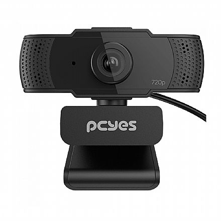 Webcam PCYes Raza HD-03 - HD 720p - 30FPS - com Microfone - USB - Preto - RZHD03