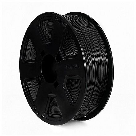 Filamento para Impressora 3D - PLA - Preto - 1Kg - 1,75mm - 3D Fila PLA301753