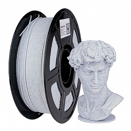 Filamento para Impressora 3D - PLA - Marmore Branco - 1Kg - 1,75mm - 3D Fila PLA601753