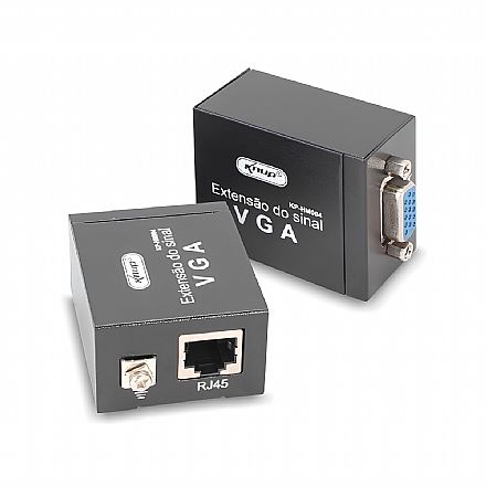 Extensor VGA via Cabo de Rede UTP - VGA para RJ45 - (DB15 M x RJ45 F) - Alcance de até 60 metros - Knup KP-HN004
