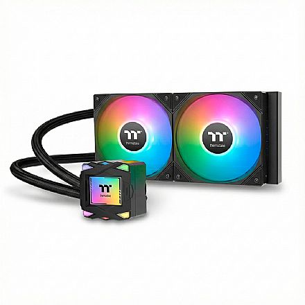 Water Cooler Thermaltake LA 240 ARGB 240mm - (AMD / INTEL) - TDP 350W - Preto - CL-W457-PL12SW-A