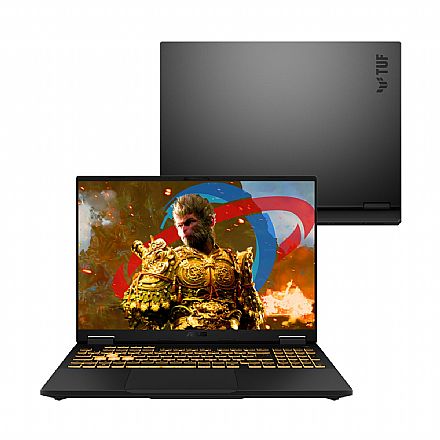 Notebook Asus TUF Gaming FX608JHR-RV019 - Intel Core i7 14650HX, RAM 16GB, SSD 512GB, GeForce RTX 5050, Tela 16" 165Hz Full HD, Linux - Jaeger Gray