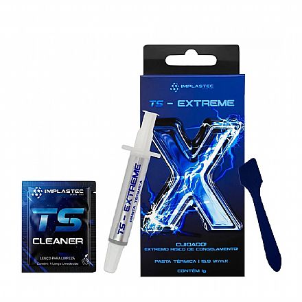 Pasta Térmica Implastec TS-Extreme - Seringa 1G - 15.9 W/m-K - PATSEXT1PC