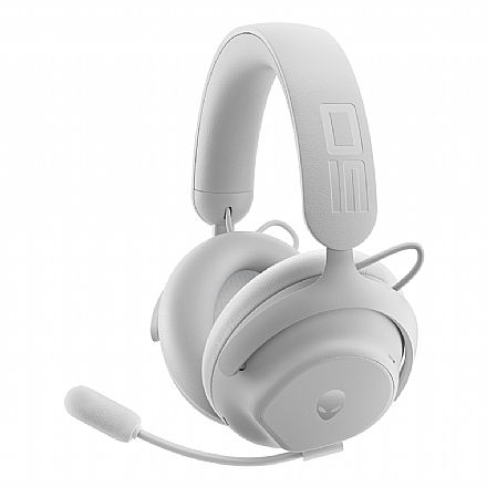 Headset Gamer sem Fio Dell Alienware Lunar Light - Drivers 50mm - Bluetooth 5.3 ou 2.4GHz - ANC - PRO-HS-W-DEAM