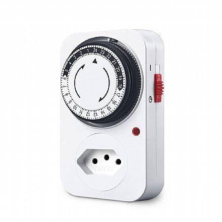 Timer Temporizador Analógico Bivolt - 10A - 48 Programações - Switch Manual - Elgin 46RTIMERANOO