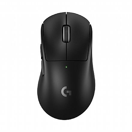 Mouse Gamer Sem Fio Logitech Pro X Superlight 2 DEX - 44.000dpi - Sensor HERO 2 - USB e 2.4GHz - Preto - 910-007356