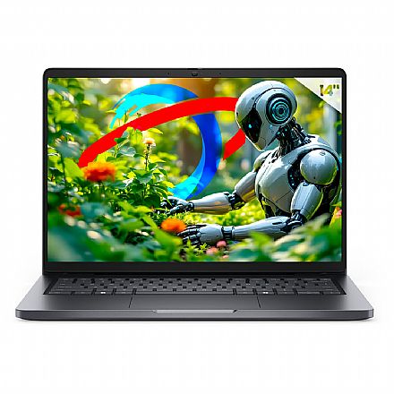 Notebook Dell Pro 14 PC14250 - Intel Core 5 220U, RAM 16GB, SSD 256GB, Tela 14" Full HD+, Windows 11 Professional - Preto - Outlet