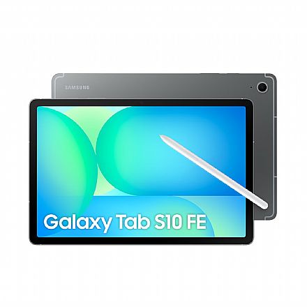 Tablet Samsung Galaxy Tab S10 FE 5G - Tela 10.9 Tablet Samsung Galaxy Tab S10 FE 5G - Tela 10.9" - 8GB RAM - 128GB - Caneta S Pen - Câmera 13MP - Cinza - SM-X526B