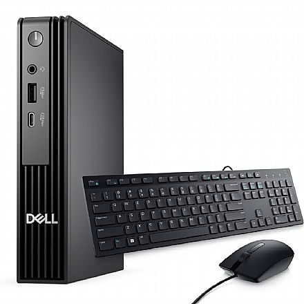 Computador Dell Pro Micro QCM1250 - Intel i5 14500T vPro, RAM 8GB, SSD 256GB, Wi-Fi 6E, Teclado e Mouse Dell, Windows 11 Professional - Outlet
