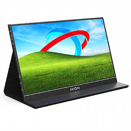 Monitor Portátil 15.6" Arzopa S1 - Full HD - Painel IPS - Com Capa Magnética - HDMI / USB-C