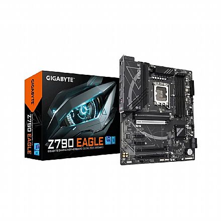 Placa Mãe Gigabyte Z790 Eagle (LGA 1700 - DDR5 7600 O.C) - Chipset Z790 - USB 3.2 - 3 x Slot M.2 - 2.5GbE LAN - ATX