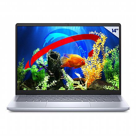 Notebook Dell Inspiron i14-I150U-MP70BP - Core 7 150U, RAM 16GB, SSD 1TB, Tela 14" Full HD+, Windows 11 Professional - Prata - Outlet