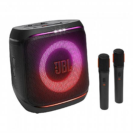 Caixa de Som Portátil JBL Party Box Encore 2 - Bluetooth 5.4 - 100W RMS - AI Sound Boost - 2 Microfones Inclusos - JBLPBENCORE22MICBR