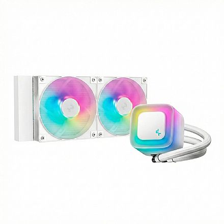 Water Cooler DeepCool LE 240 V2 RGB 240mm - (AMD / INTEL) - Branco - LE240-WHAMMN-G-2 Water Cooler DeepCool LE 240 V2 RGB 240mm - (AMD / INTEL) - Branco - LE240-WHAMMN-G-2