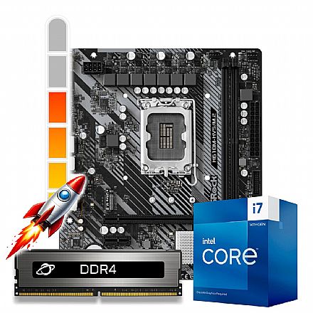 Kit Upgrade Processador Intel® Core™ i7 14700F + Placa Mãe B760M + Memória 16GB DDR4