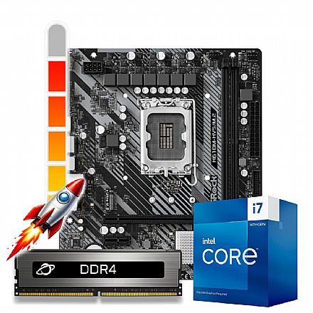Kit Upgrade Processador Intel® Core™ i7 14700F + Placa Mãe B760M + Memória 32GB DDR4