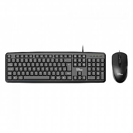 Kit Teclado e Mouse USB Doutor Office DC100 - ABNT2 - Preto Kit Teclado e Mouse USB Doutor Office DC100 - ABNT2 - Preto