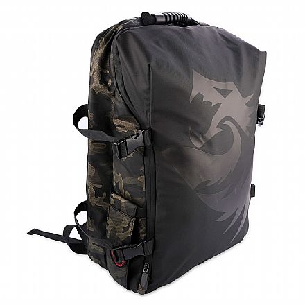 Mochila Redragon Beowulf - para Notebook até 17.3" - Impermeável - Suporta até 20Kg - Preta - GB-96