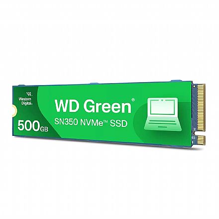 SSD M.2 500GB WD Green SN350 - NVMe - Leitura 2.400MB/s - Gravação 1.500MB/s - WDS500G2G0C