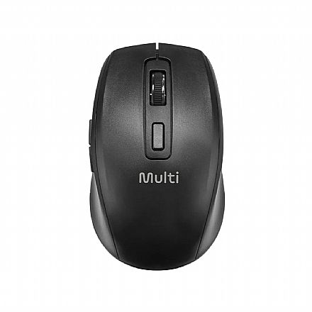 Mouse sem Fio Multilaser MS750 - 2.4Ghz e Bluetooth - 1600dpi - Preto - MO403