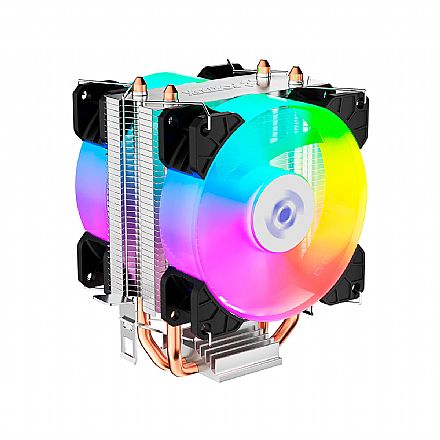 Cooler para Processador Fortrek AC13 Rainbow - Intel / AMD - 135W TDP - 86936 Cooler para Processador Fortrek AC13 Rainbow - Intel / AMD - 135W TDP - 86936