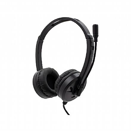Headset HP P3 Office DHE-8009 - Conexão P3 4 Vias - Driver 40mm - Microfone Flexível - Preto - 194R3AA
