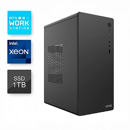 Servidor AlphaBit Ironforge - Intel® Xeon E-2124, RAM 128GB NON-ECC, SSD 3.8TB DC600M, Fonte 850W Plus Gold