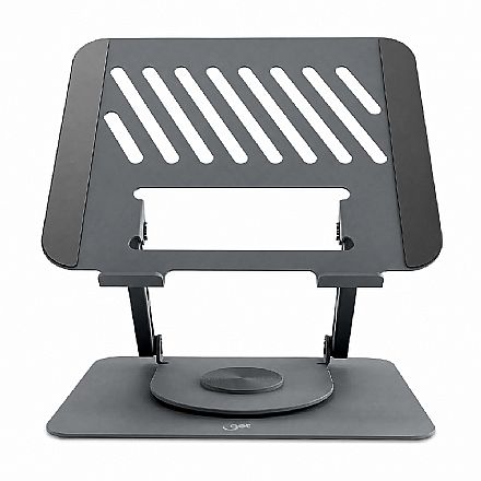Suporte para Notebook Get Spin - Base Giratória 360° - Altura Ajustável - Aço Carbono - 72638