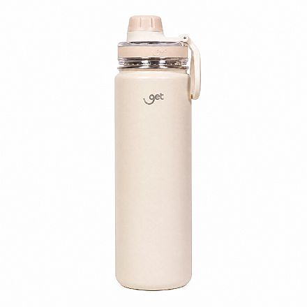 Garrafa Térmica Get Trity - 500ml - Inox - Quente ou Frio - Tampa de Bico - Base Emborrachada - Creme - GET 72342 Garrafa Térmica Get Trity - 500ml - Inox - Quente ou Frio - Tampa de Bico - Base Emborrachada - Creme - GET 72342