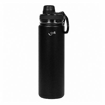 Garrafa Térmica Get Trity - 500ml - Inox - Quente ou Frio - Bico - Base Emborrachada - Preta - 72345 Garrafa Térmica Get Trity - 500ml - Inox - Quente ou Frio - Bico - Base Emborrachada - Preta - 72345