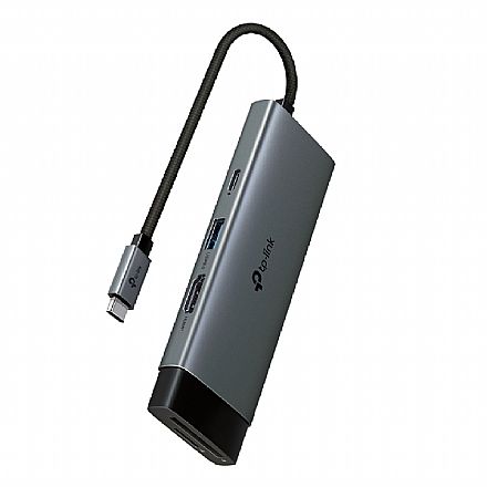 Adaptador Conversor USB-C para HDMI 4K - 3 Portas USB - Leitor de Cartão - USB-C PD - TP-Link UH7021C