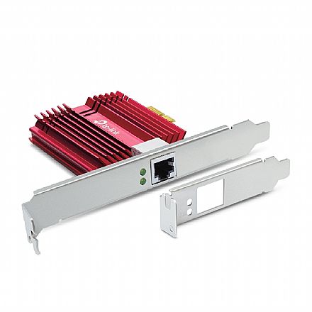 Placa de Rede 10 Gigabit - PCI Express - TP-Link TX401 - Acompanha Espelho Low Profile