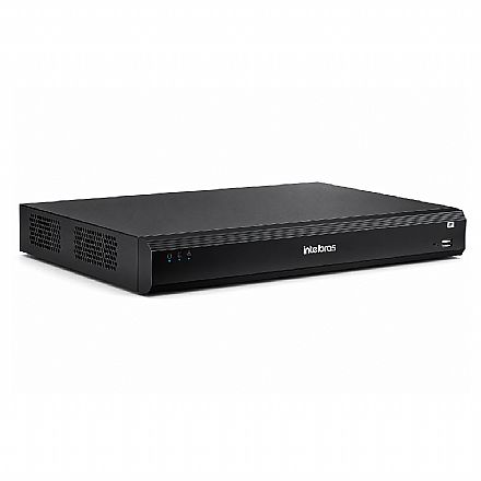 Gravador de Video de Rede Intelbras INVD 3016-P - 2 Baias HDD - 4K - 16 portas PoE+ - Inteligência Artificial - Reconhecimento Facial