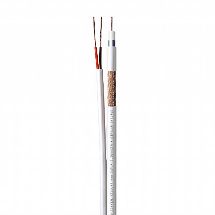 Cabo Coaxial para CFTV - Bipolar 4mm Celular - RF75 Ohms - 2x26AWG - Dupla Blindagem - 100 metros - HIB - Homologado Anatel Cabo Coaxial para CFTV - Bipolar 4mm Celular - RF75 Ohms - 2x26AWG - Dupla Blindagem - 100 metros - HIB - Homologado Anatel