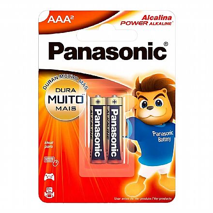 Pilha Alcalina AAA Panasonic - 2 unidades - LR03XAB/2B