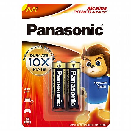 Pilha Alcalina AA Panasonic - 2 unidades - LR6XAB/2B