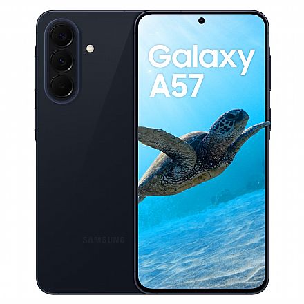 Smartphone Samsung Galaxy A57 - Tela 6.7" Super AMOLED Plus FHD+ 120Hz, 256GB, 8GB RAM, Dual Chip, 5G, Câmera Tripla 50MP, Octa Core - Azul Escuro - SM-A576B/DS