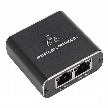 Splitter RJ45 1 para 2 - Gigabit Ethernet - Alimentação USB - COV.45301