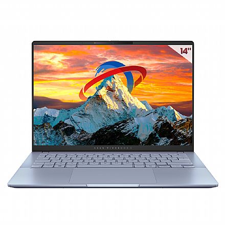 Notebook Asus Vivobook S 14 S5406SA-QD299W - Intel Core Ultra 7 256V, RAM 16GB, SSD 1TB, Tela 14" OLED, Windows 11 - Mist Blue