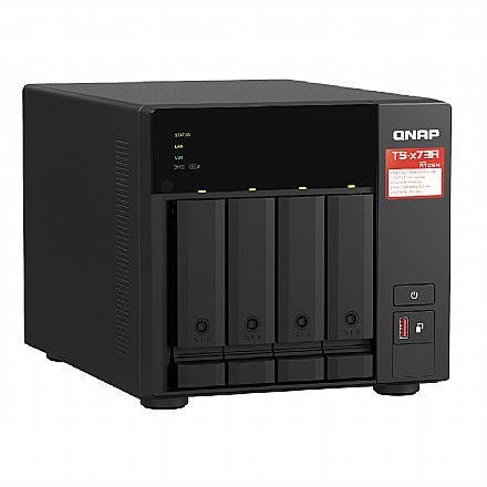 Storage NAS Qnap TS-473A-8G - Nuvem Pessoal Privada - QuTS hero - 2 x 2.5 GbE - 2 Slots M.2 NVMe - 2 Slots PCIe - 4 baias SATA