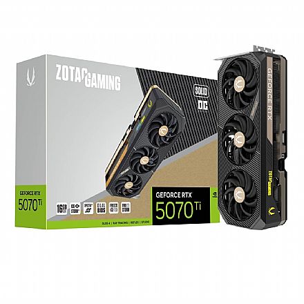 Placa de Vídeo GeForce RTX 5070 Ti 16GB GDDR7 256bits - Solid SFF OC - DLSS 4 - Ray Tracing - Zotac Gaming ZT-B50710J3-10P Placa de Vídeo GeForce RTX 5070 Ti 16GB GDDR7 256bits - Solid SFF OC - DLSS 4 - Ray Tracing - Zotac Gaming ZT-B50710J3-10P
