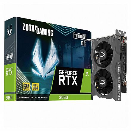 Placa de Vídeo GeForce RTX 3050 6GB GDDR6 96bits - Zotac Twin Edge OC ZT-A30510H-10A Placa de Vídeo GeForce RTX 3050 6GB GDDR6 96bits - Zotac Twin Edge OC ZT-A30510H-10A