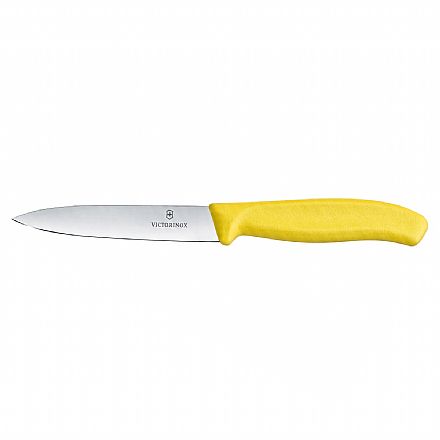 Faca Victorinox Swiss Classic - Lâmina Lisa - 10 cm - Amarelo - 6.7706.L118