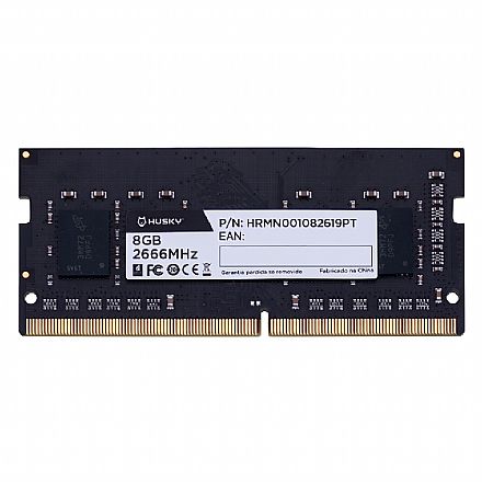 Memória SODIMM 8GB DDR4 2666MHz Husky - para Notebook - CL19 - HRMN001082619PT